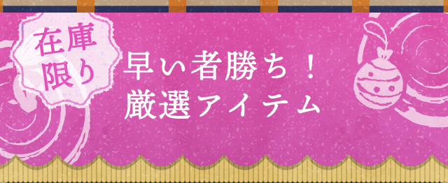 在庫限り 早い者勝ち！厳選アイテム