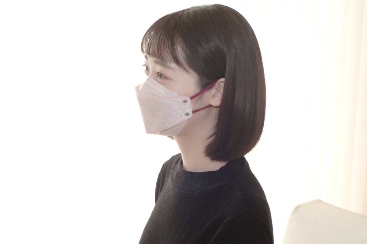 シャープクリスタルマスク（ふつうサイズ）＜ピンク系レッド＞